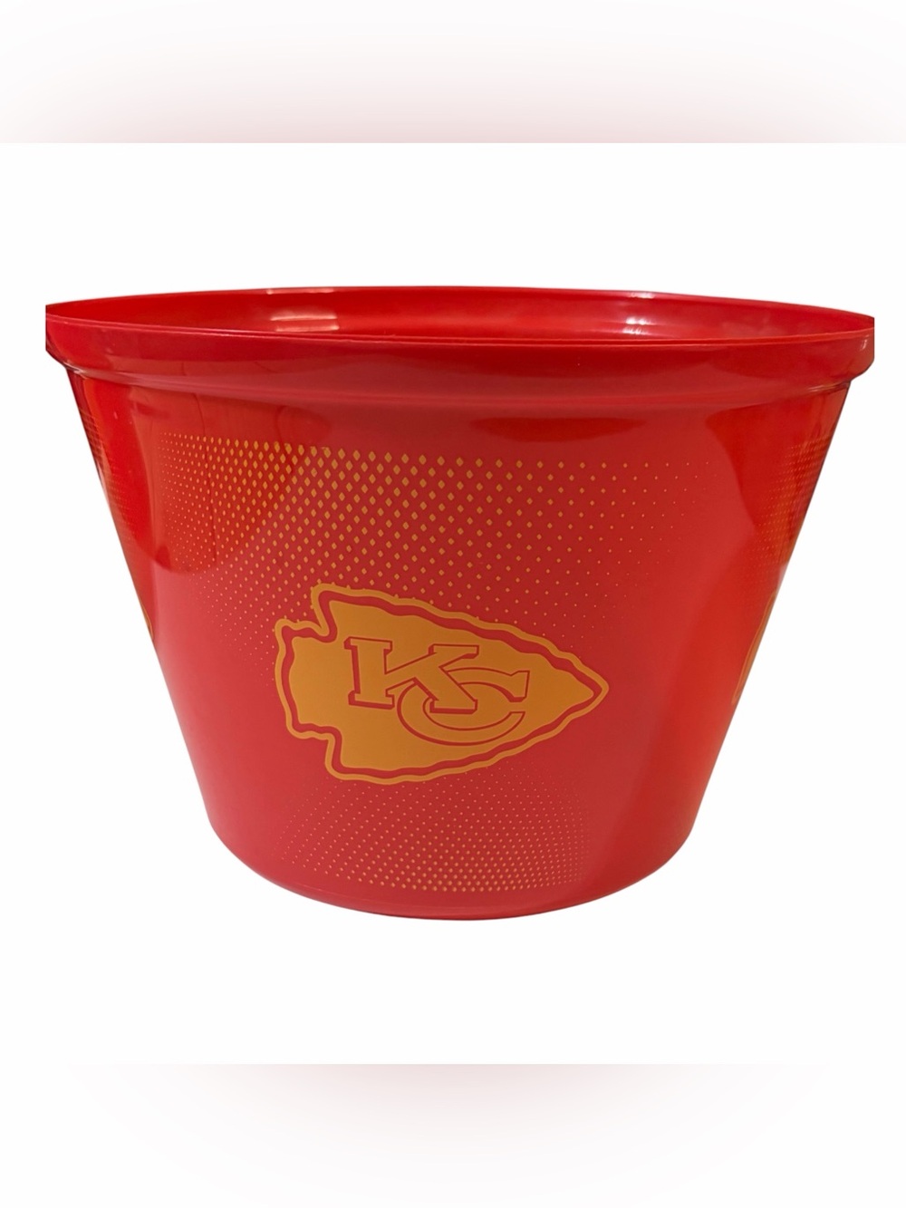 NFL Kansas City Chiefs Plastic Bucket Pail Red And Gold